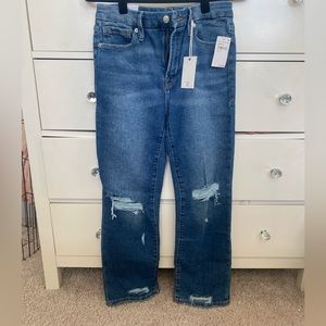 Good American Straight Leg Jeans. NWT.